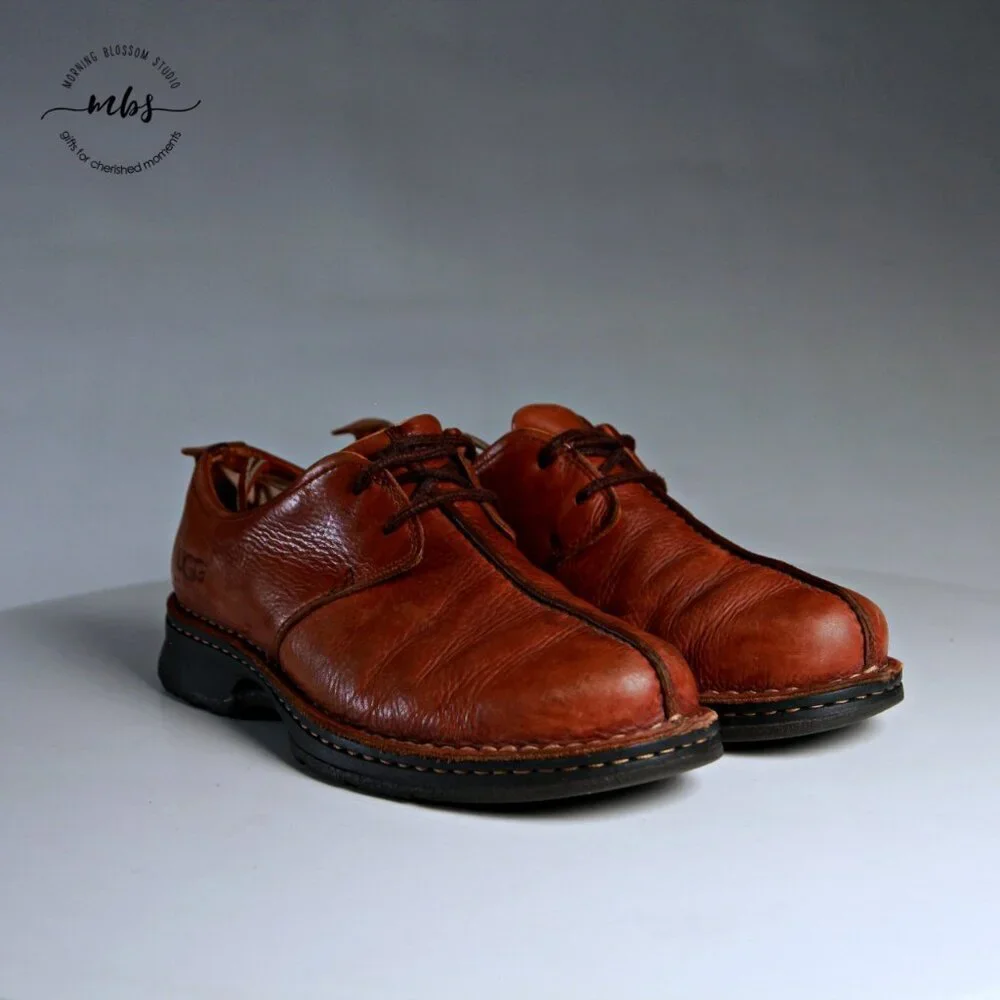 UGG 5527 Split Toe Leather Oxford Dress‎ Shoes Brown Men 8